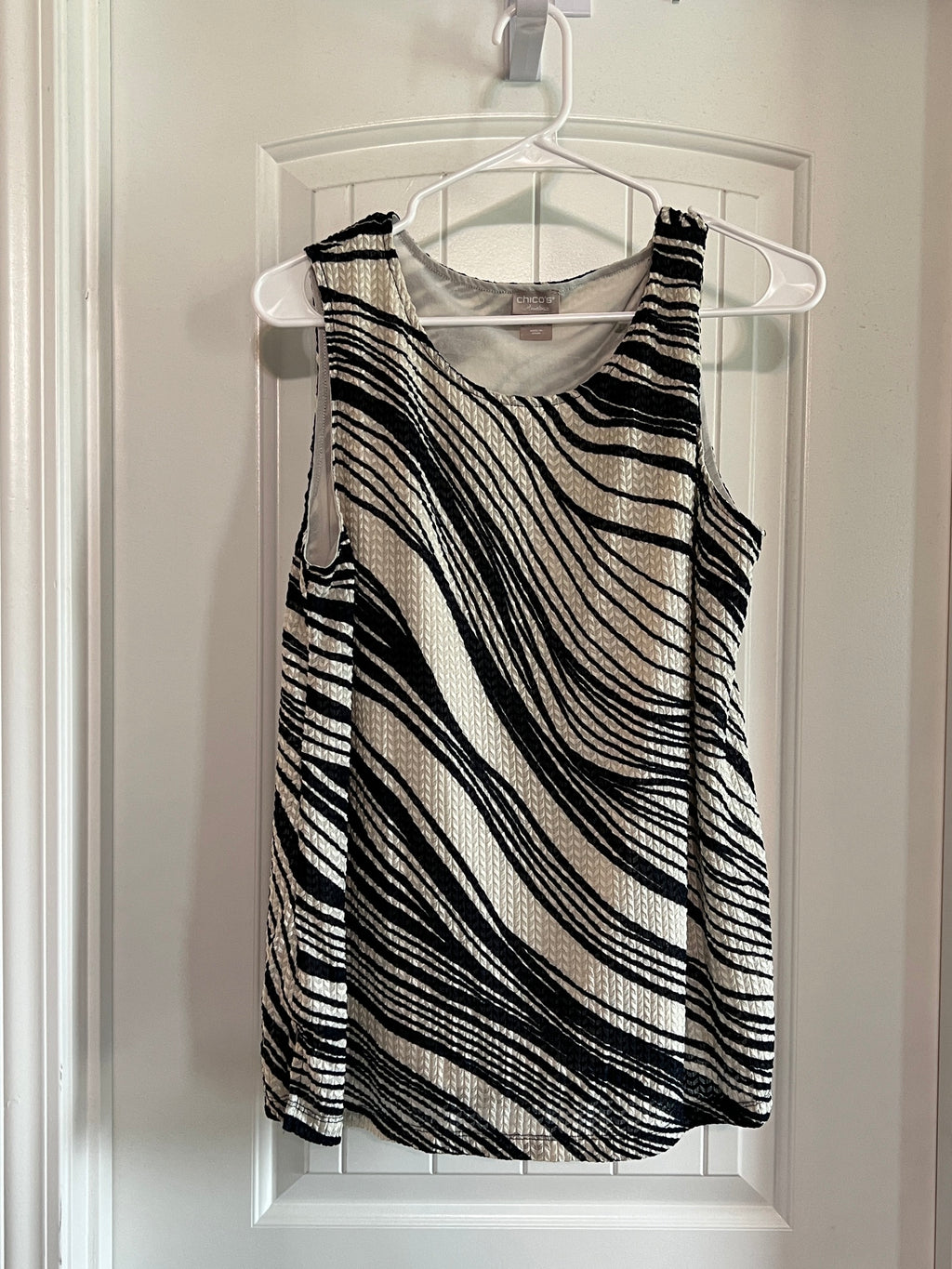 Chico's Zebra Print Tank Top and Cardigan Set - Size Large / 12 / 14