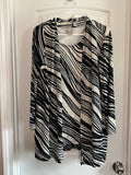 Chico's Zebra Print Tank Top and Cardigan Set - Size Large / 12 / 14