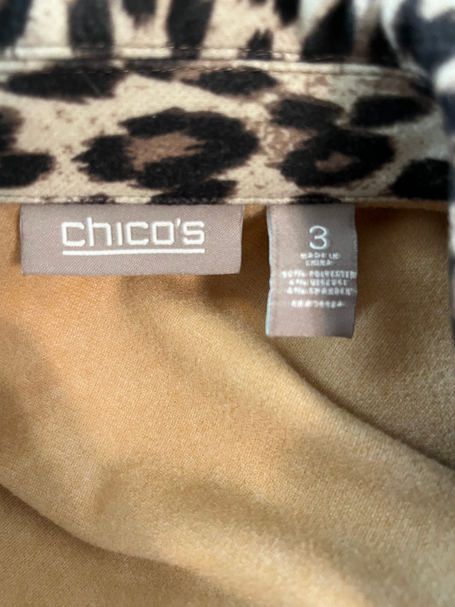 Chico's Leopard Print Coat - Size XL / 16 / 18