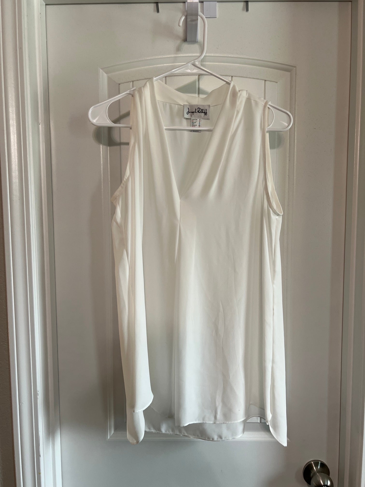 Joseph Ribkoff Sleeveless White Blouse - Size 10