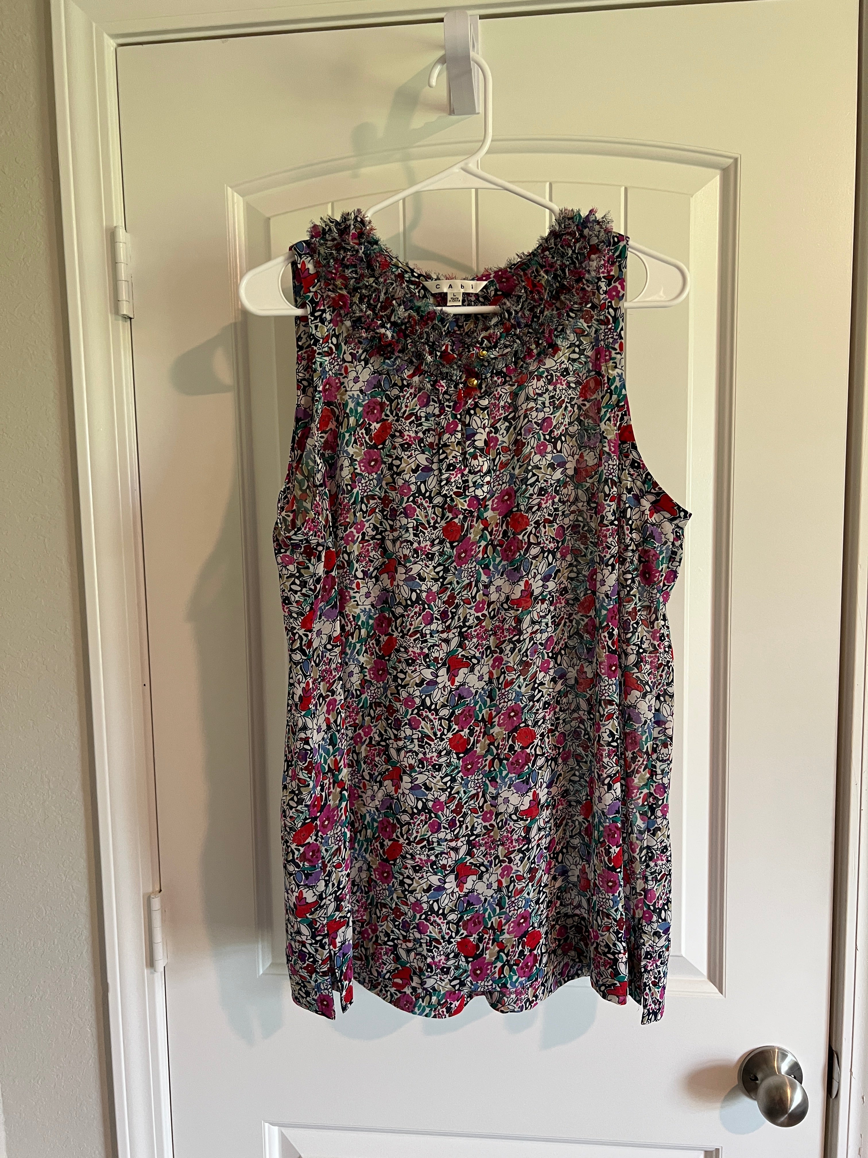 Cabi Colorful Sleeveless Blouse - Size Large