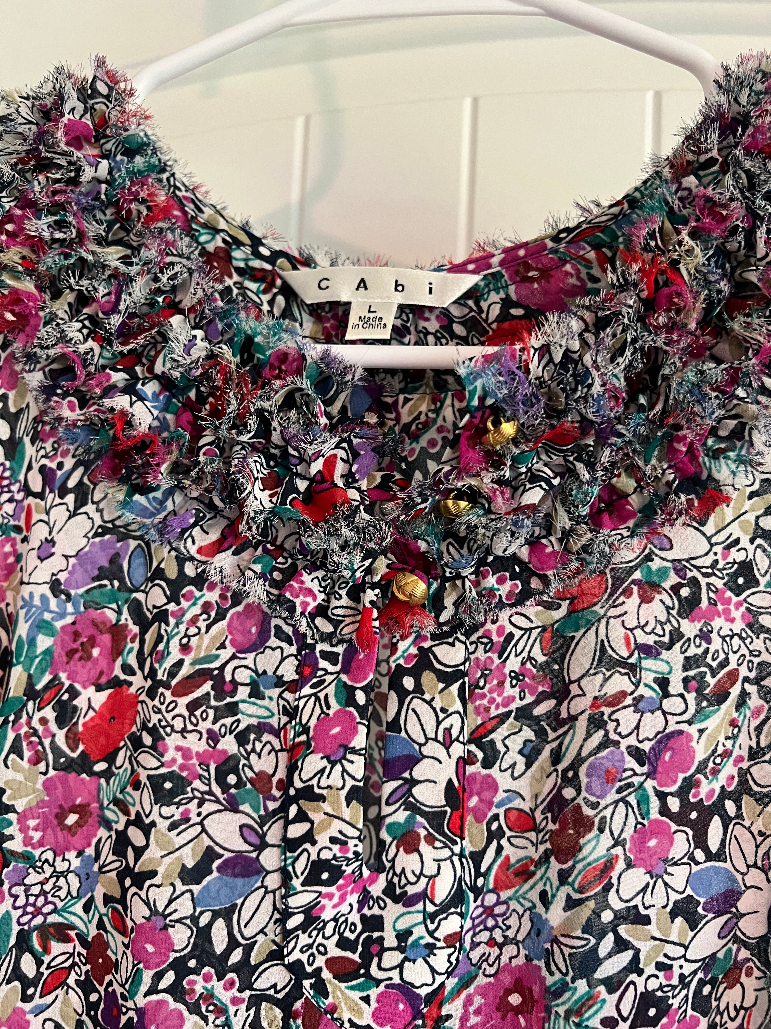 Cabi Colorful Sleeveless Blouse - Size Large
