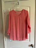 Long Sleeve Pink Blouse - Size Small