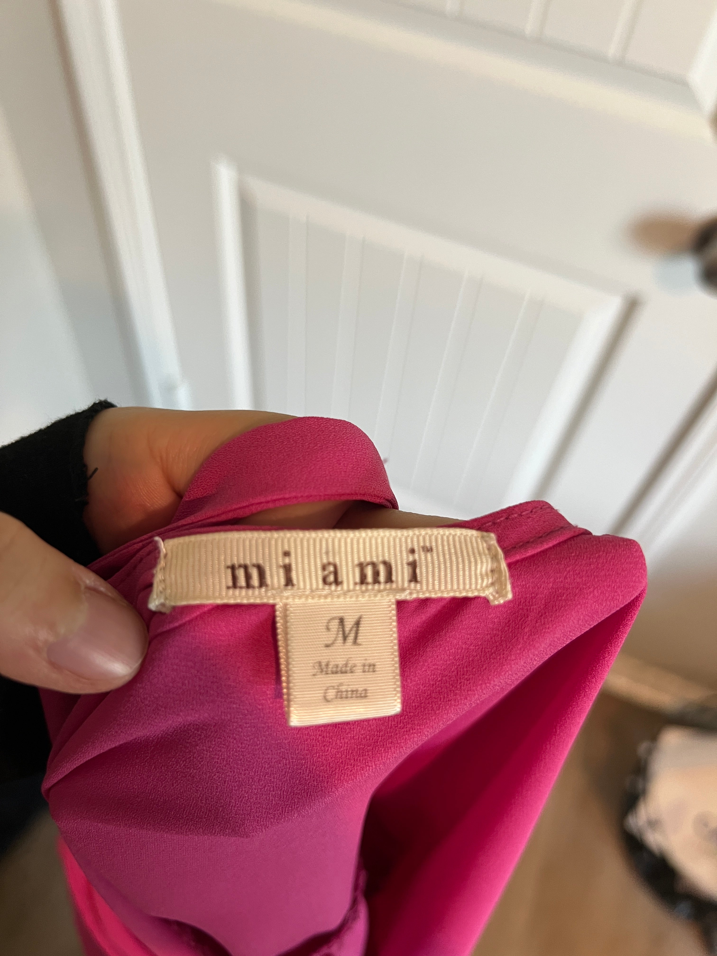 Miami 3/4 Sleeve Blouse with Bow - Size Medium