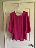 Miami 3/4 Sleeve Blouse with Bow - Size Medium