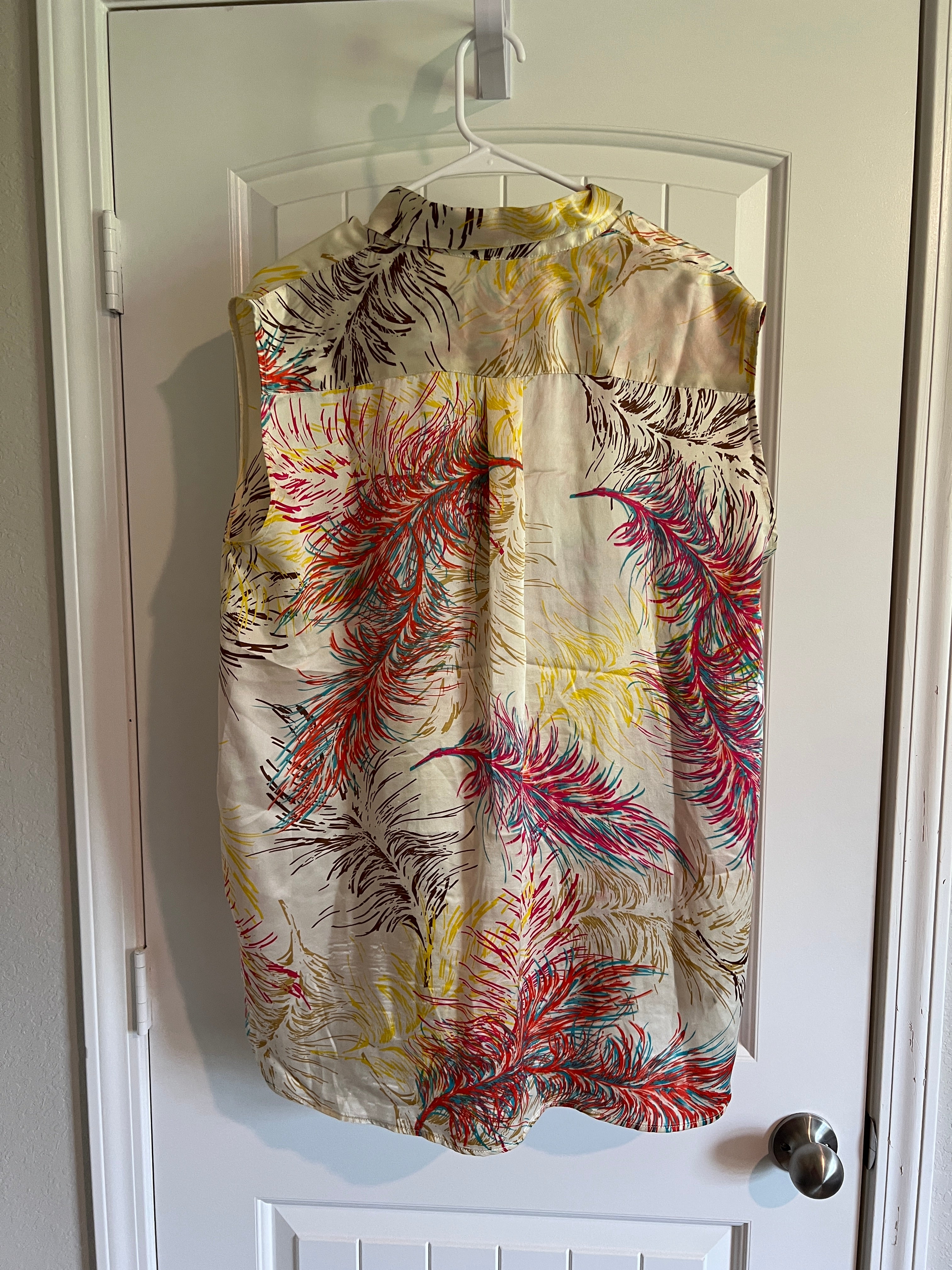 Cabi Colorful Sleeveless Blouse - Size Large