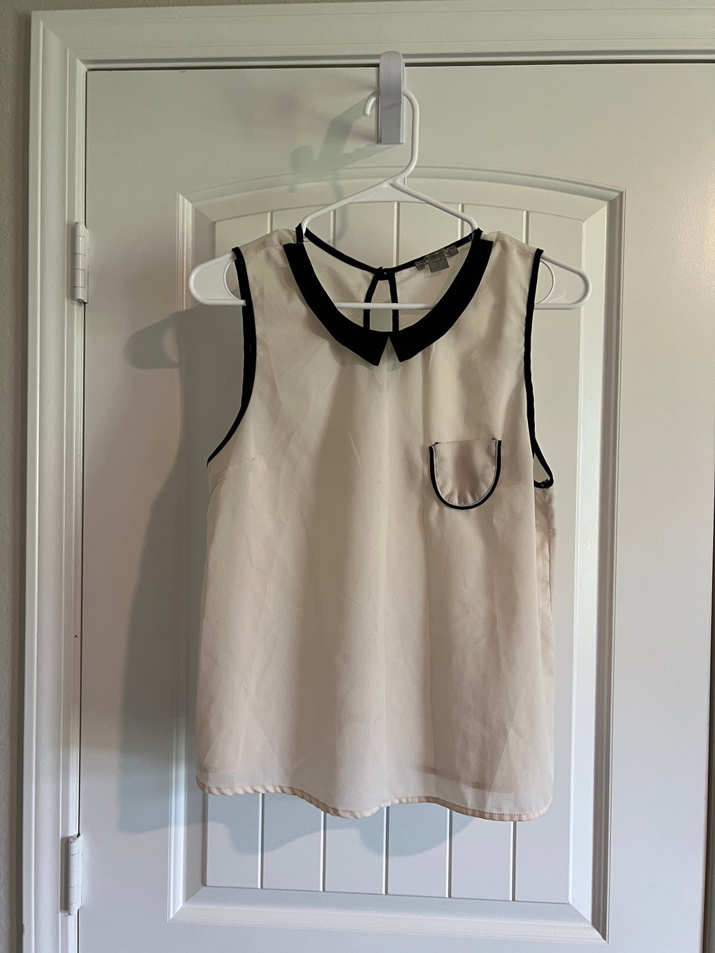 Issi Sleeveless White Blouse - Size Small