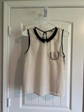 Issi Sleeveless White Blouse - Size Small