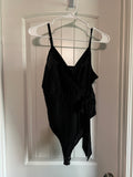 Forever 21 Velvet Stripes Bodysuit - Size Medium