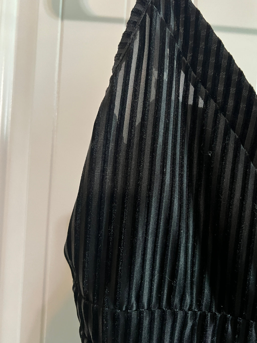 Forever 21 Velvet Stripes Bodysuit - Size Medium