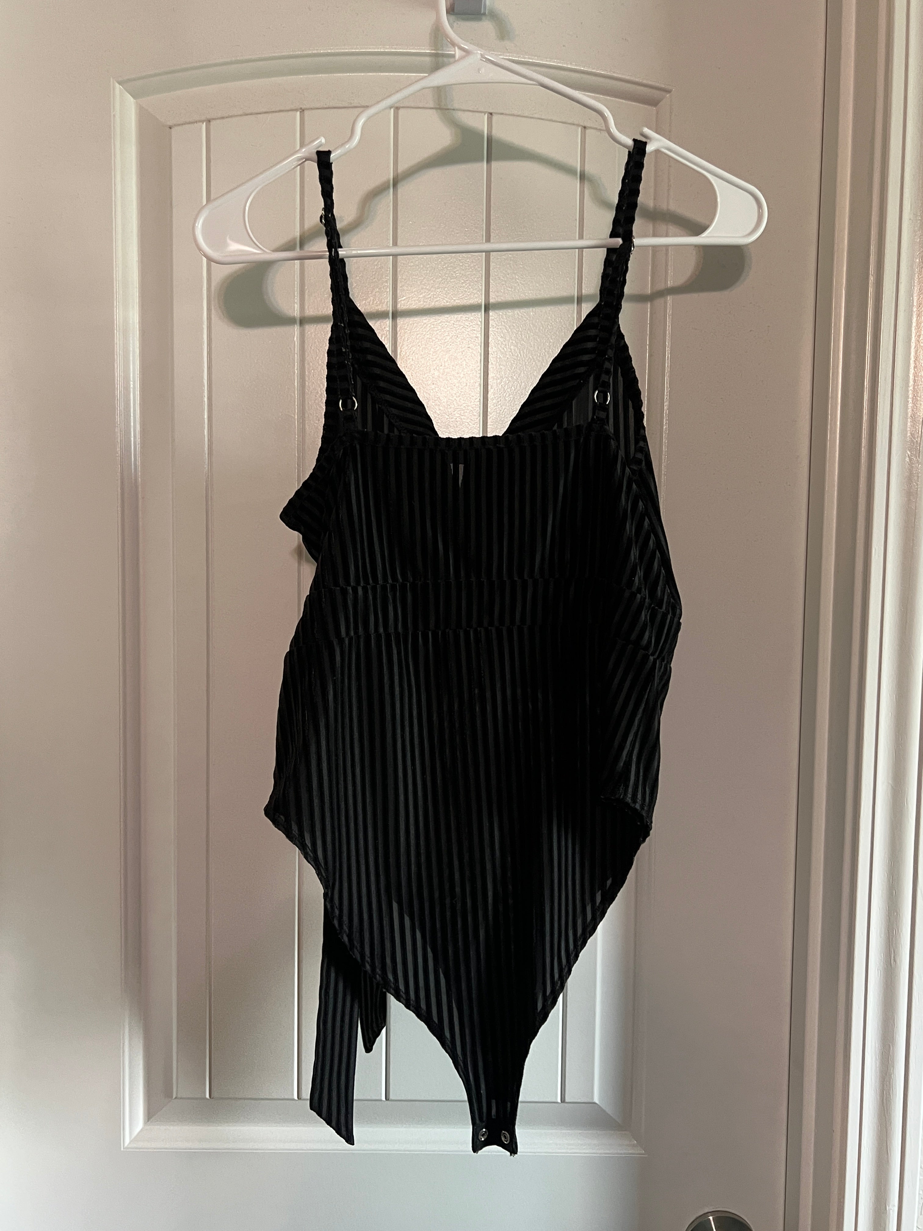 Forever 21 Velvet Stripes Bodysuit - Size Medium