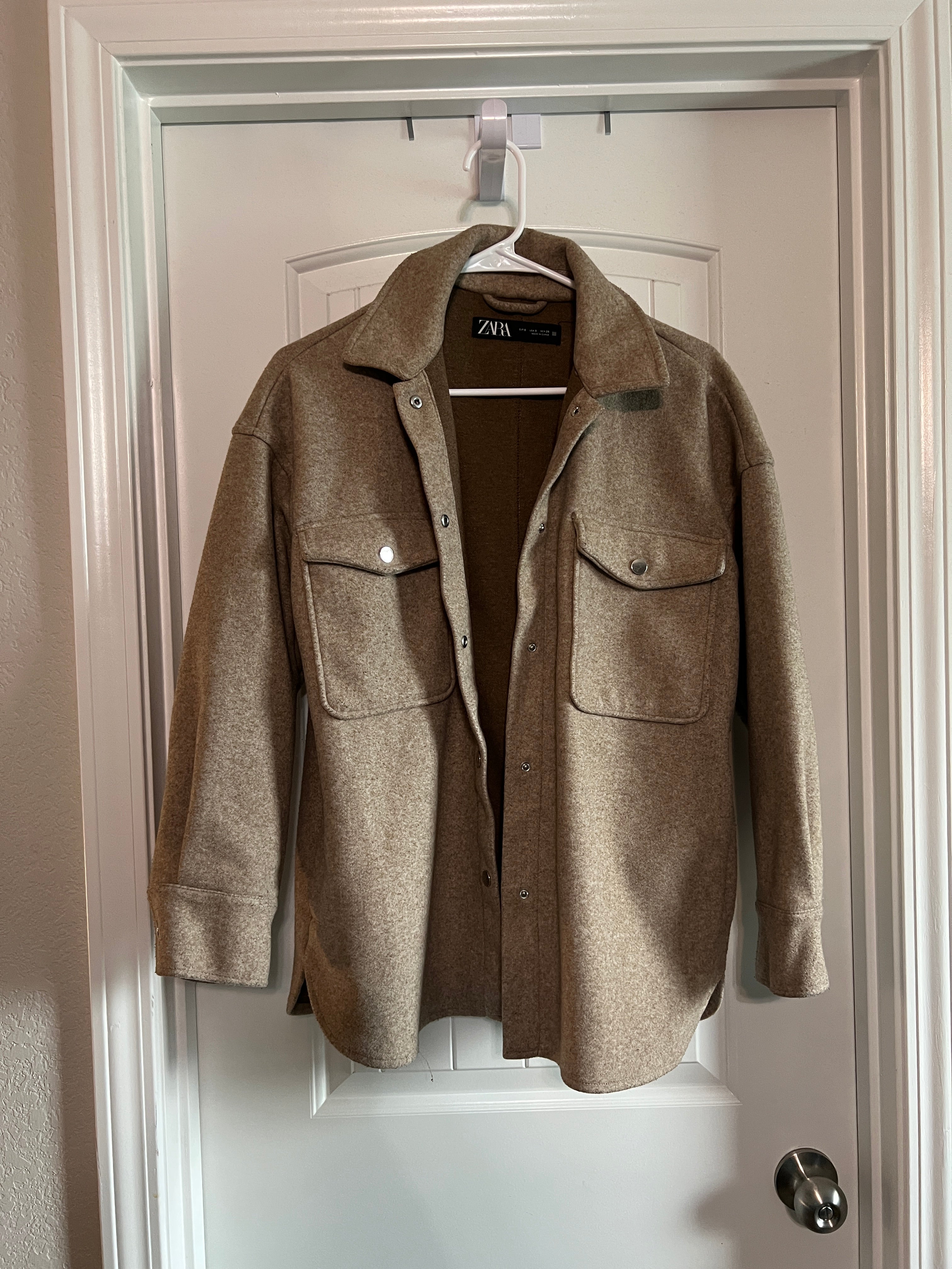 ZARA Wool Blend Jacket/Coat - Size Small