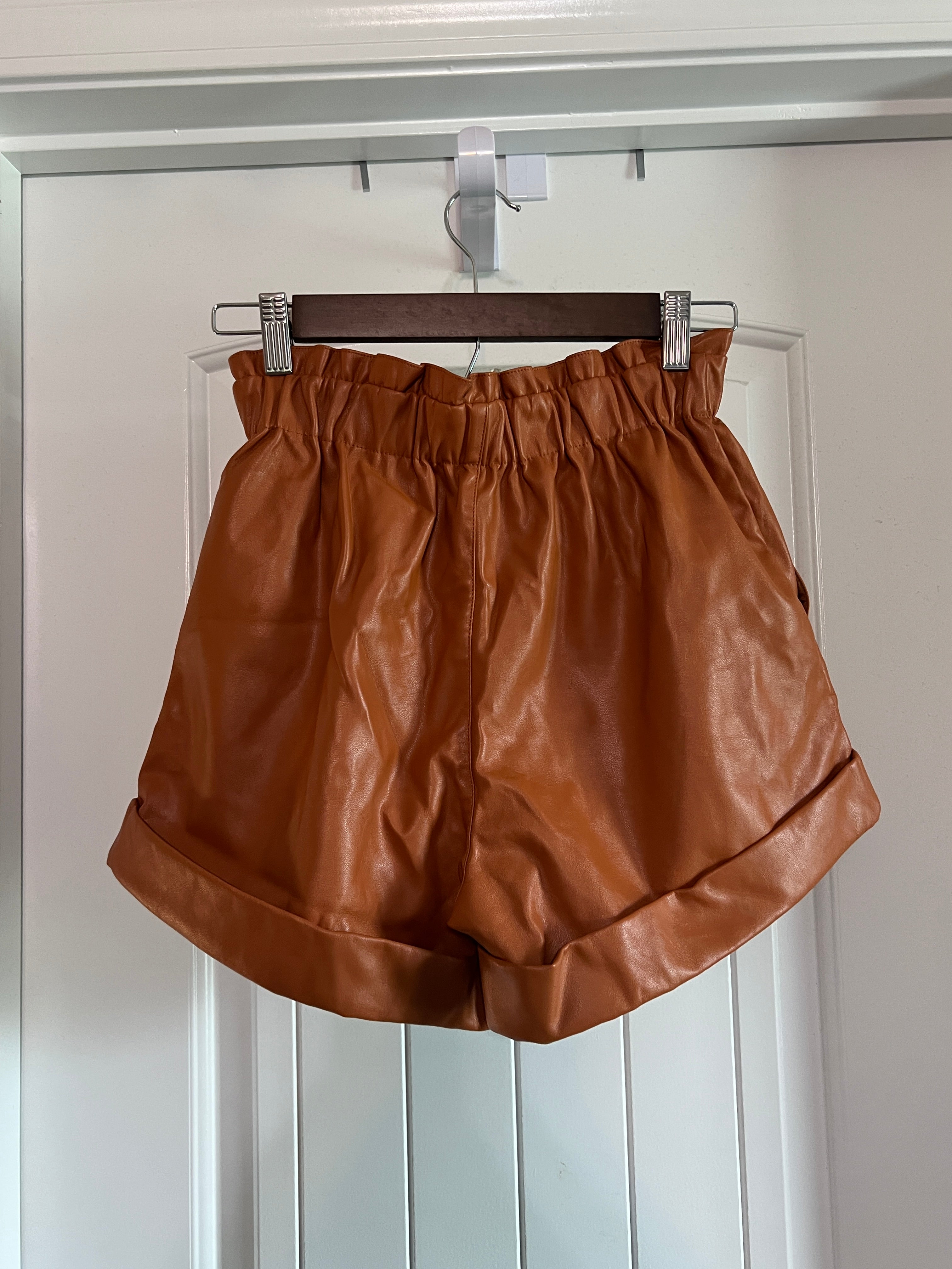 Buddy Love Pleather Shorts - Size Small
