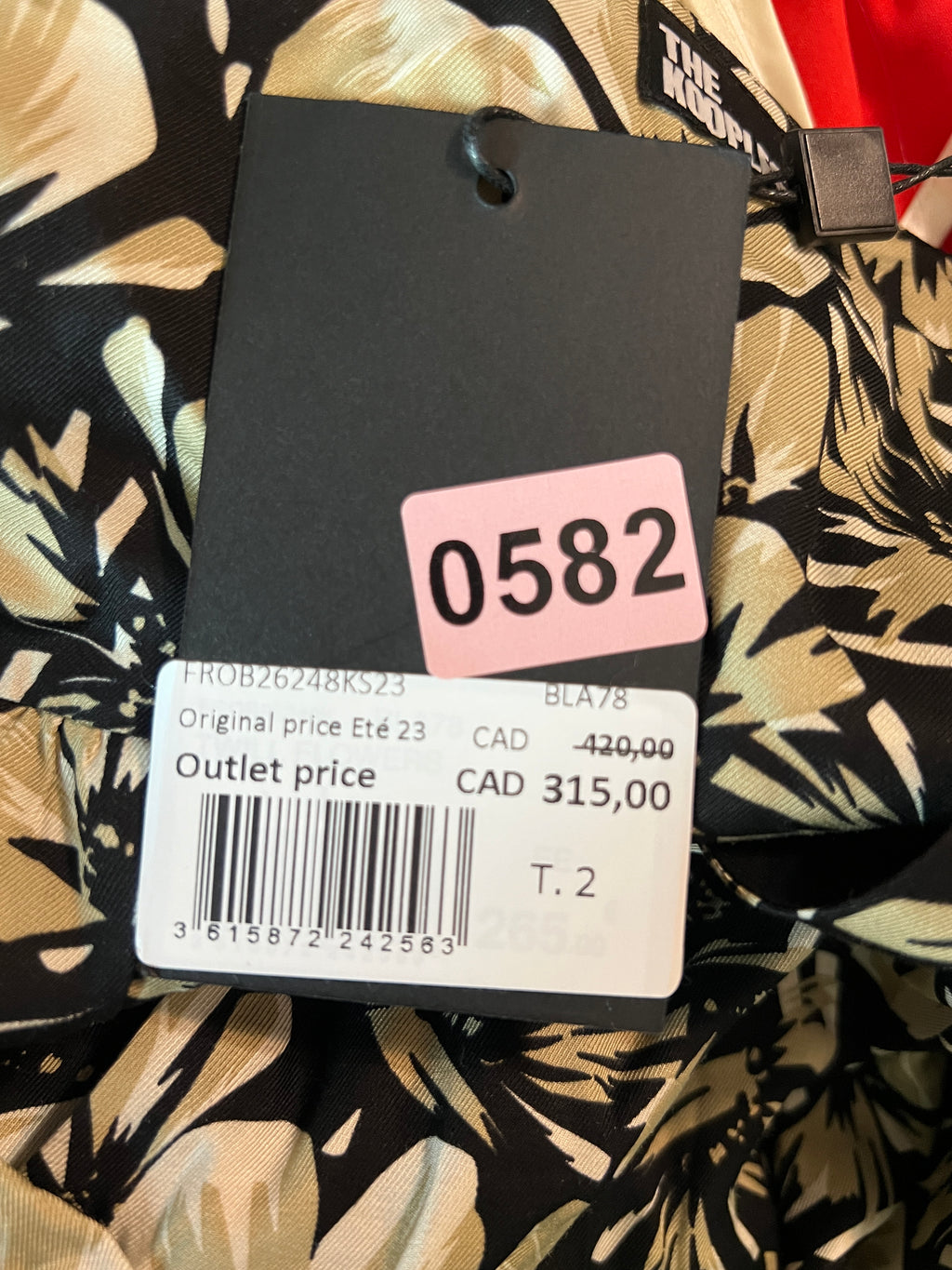 NWT The Kooples Black and Gold Dress - Size 2 / 26