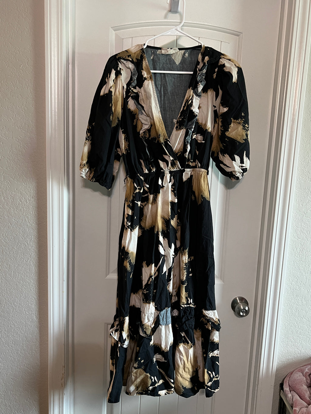 Melloday Half-Sleeve Midi Dress - Size Small
