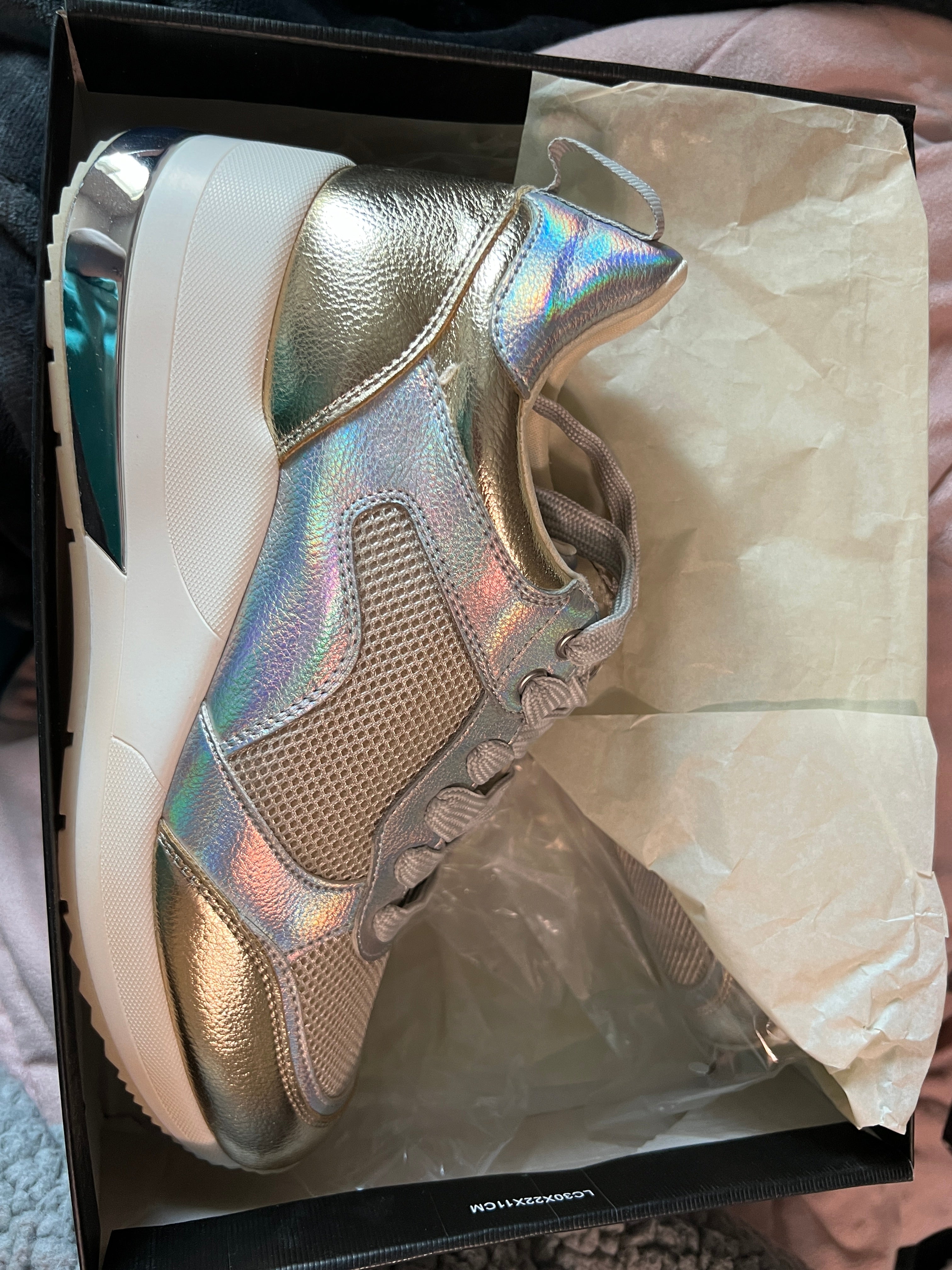 NIB J/Slides Silver Sneakers