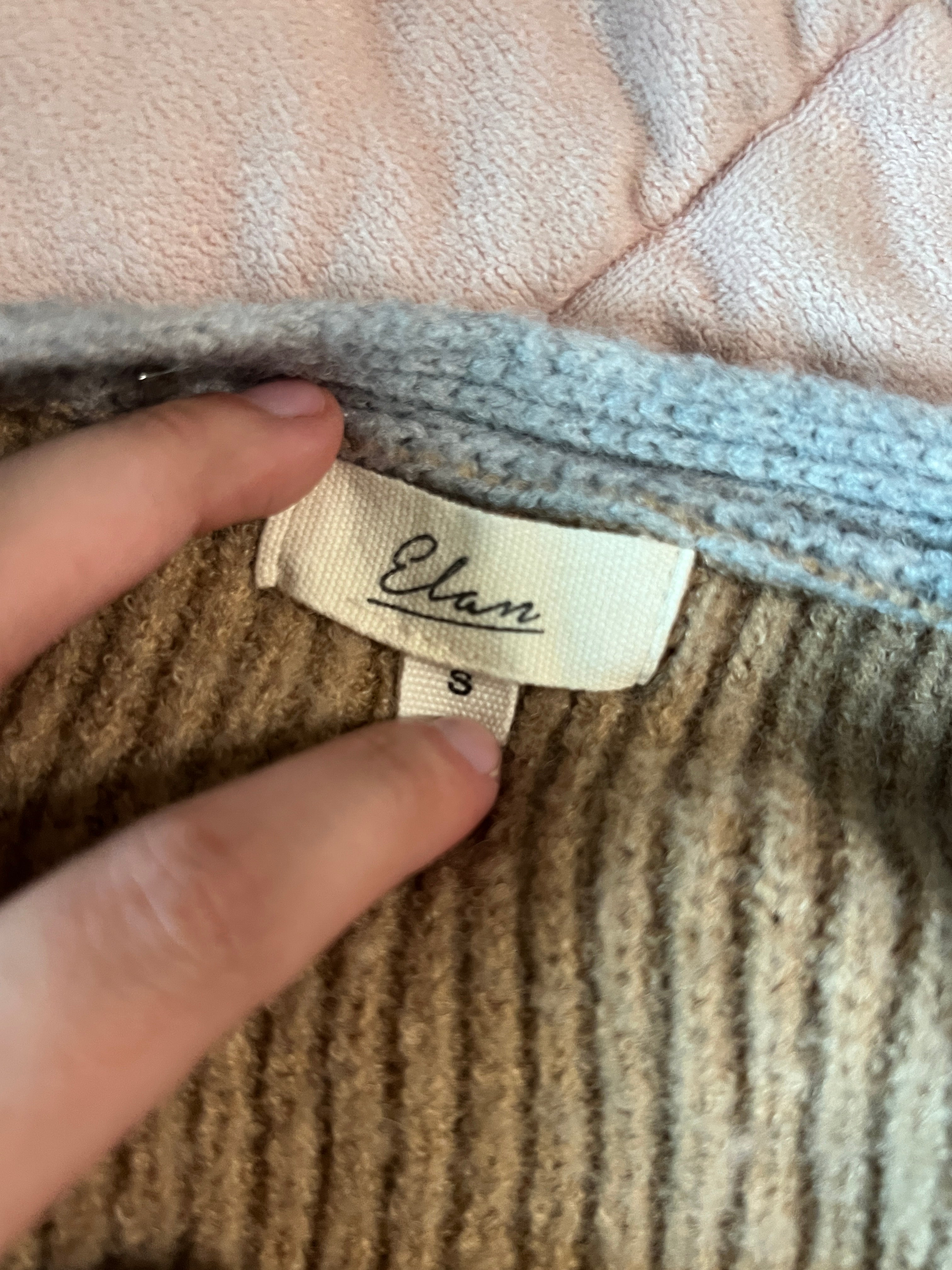 Elan Color Block Long Cardigan Sweater - Size Small