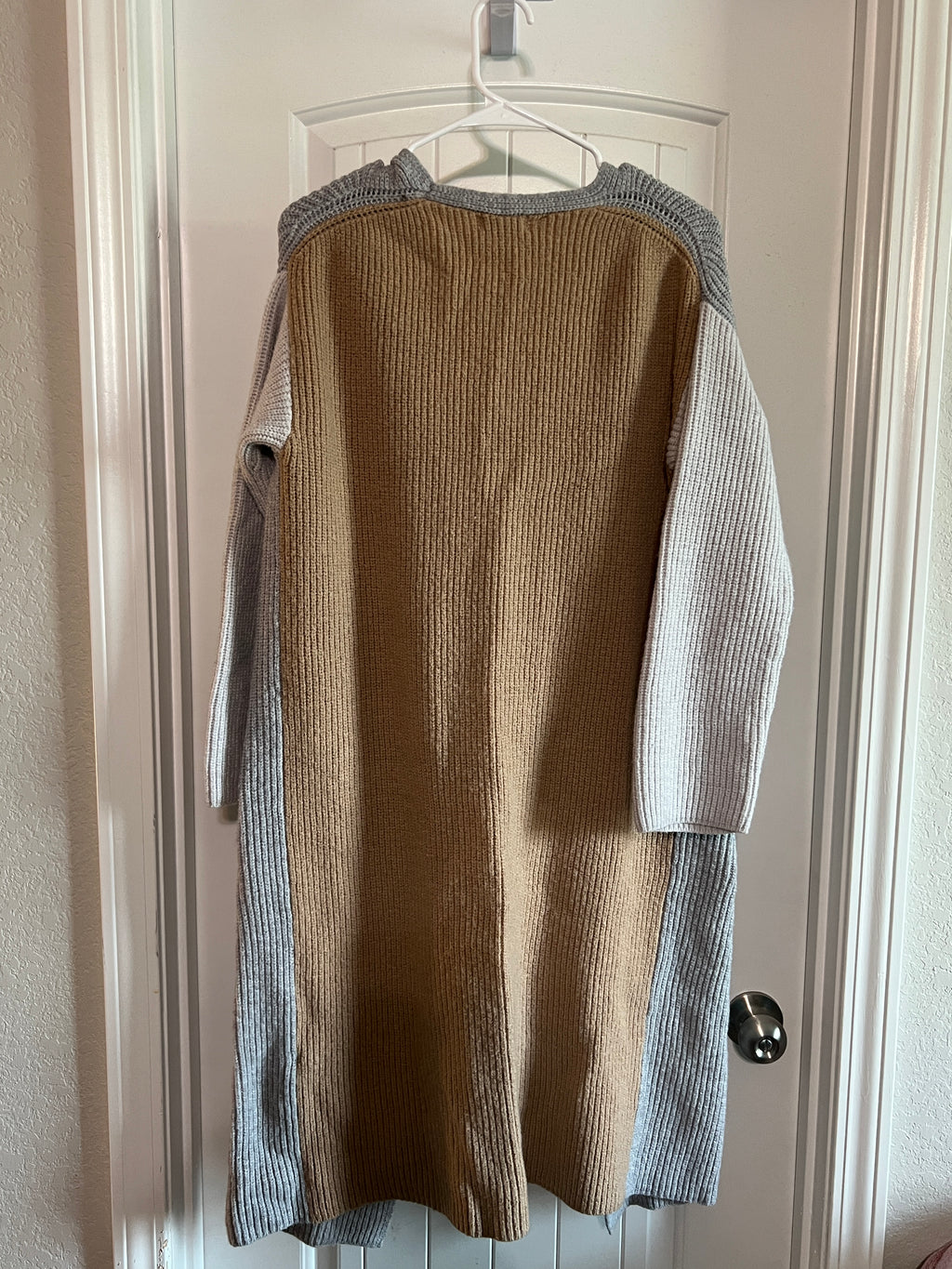 Elan Color Block Long Cardigan Sweater - Size Small