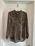 Equipment Femme Leopard Print Button Down Shirt - Size Small