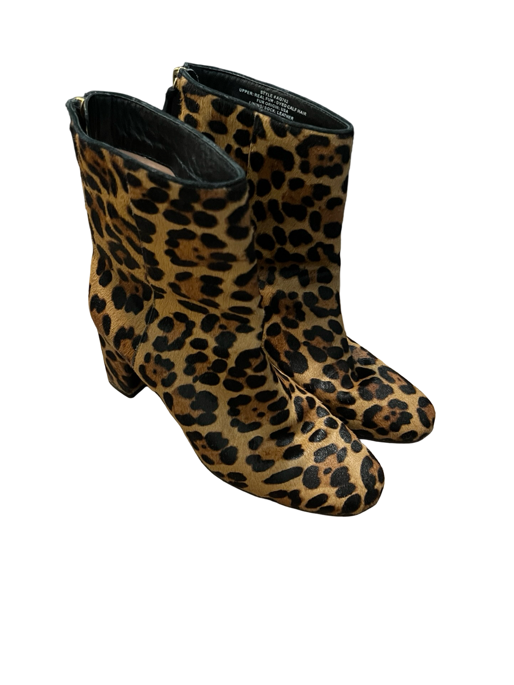 J. Crew Leopard Print Calf Hair & Leather Boots - Size 8