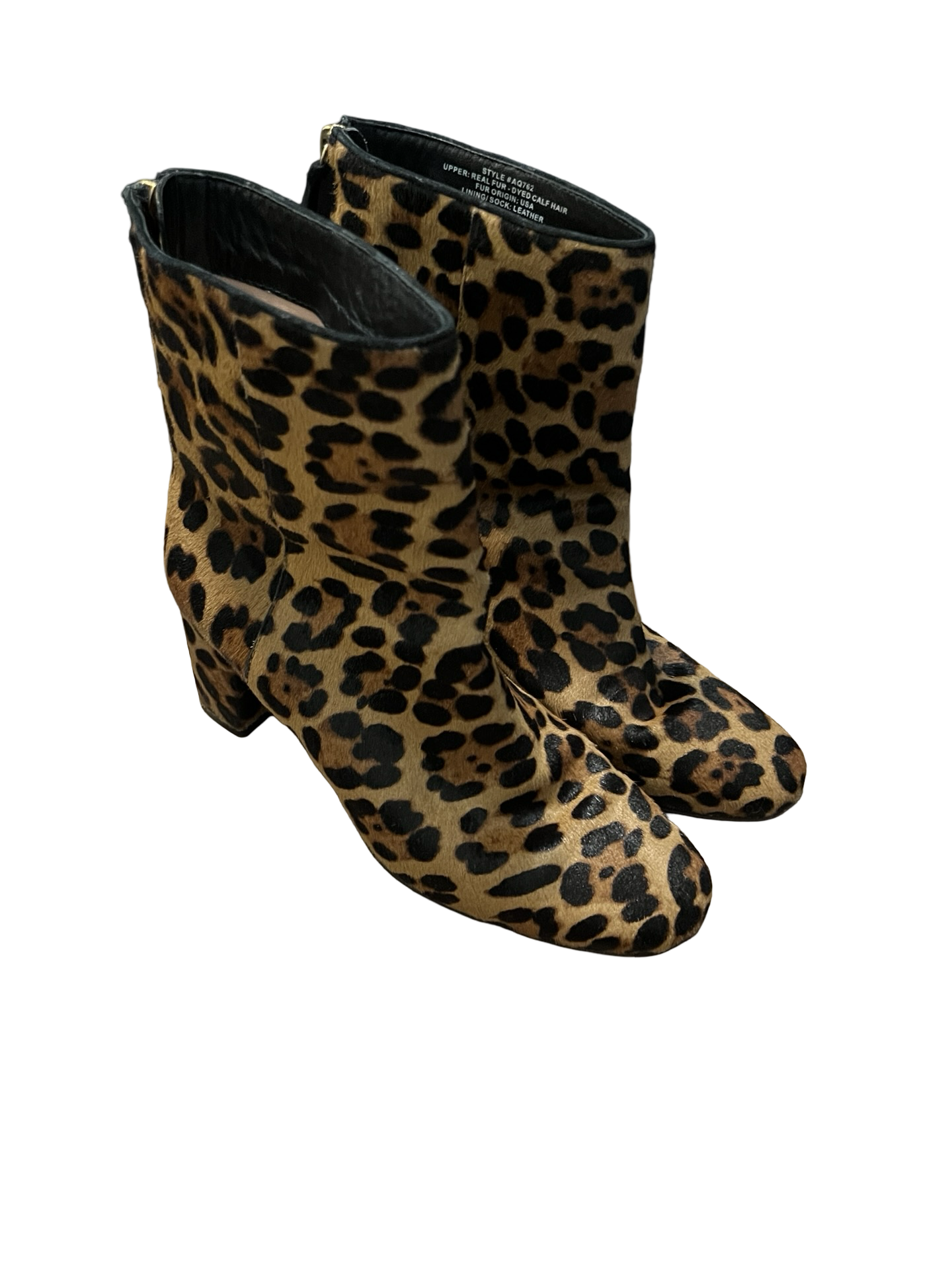 J. Crew Leopard Print Calf Hair & Leather Boots - Size 8