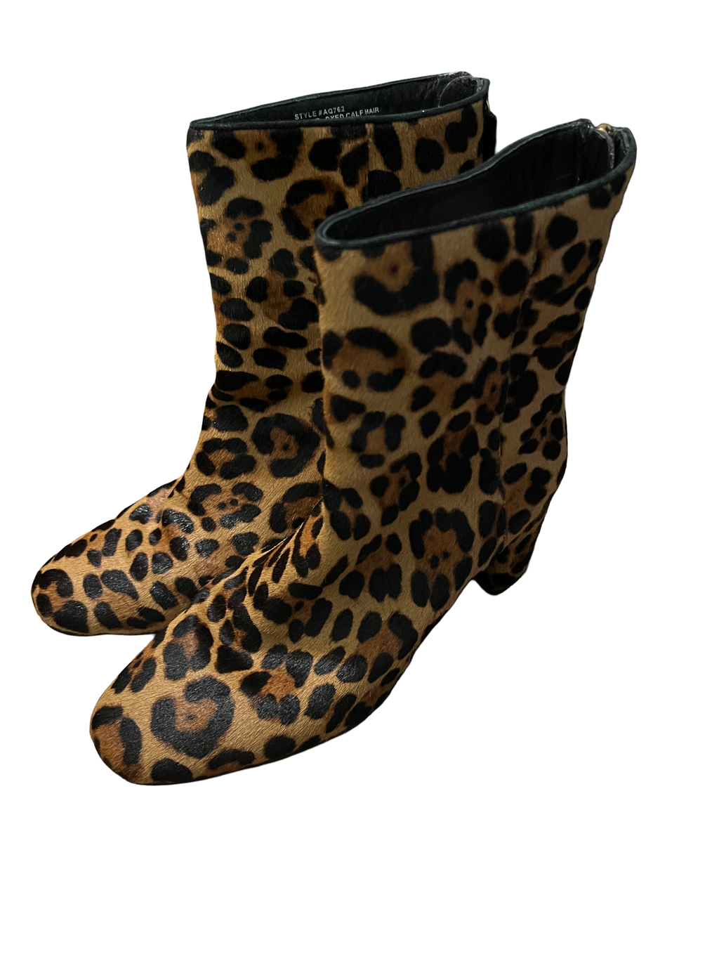 J. Crew Leopard Print Calf Hair & Leather Boots - Size 8