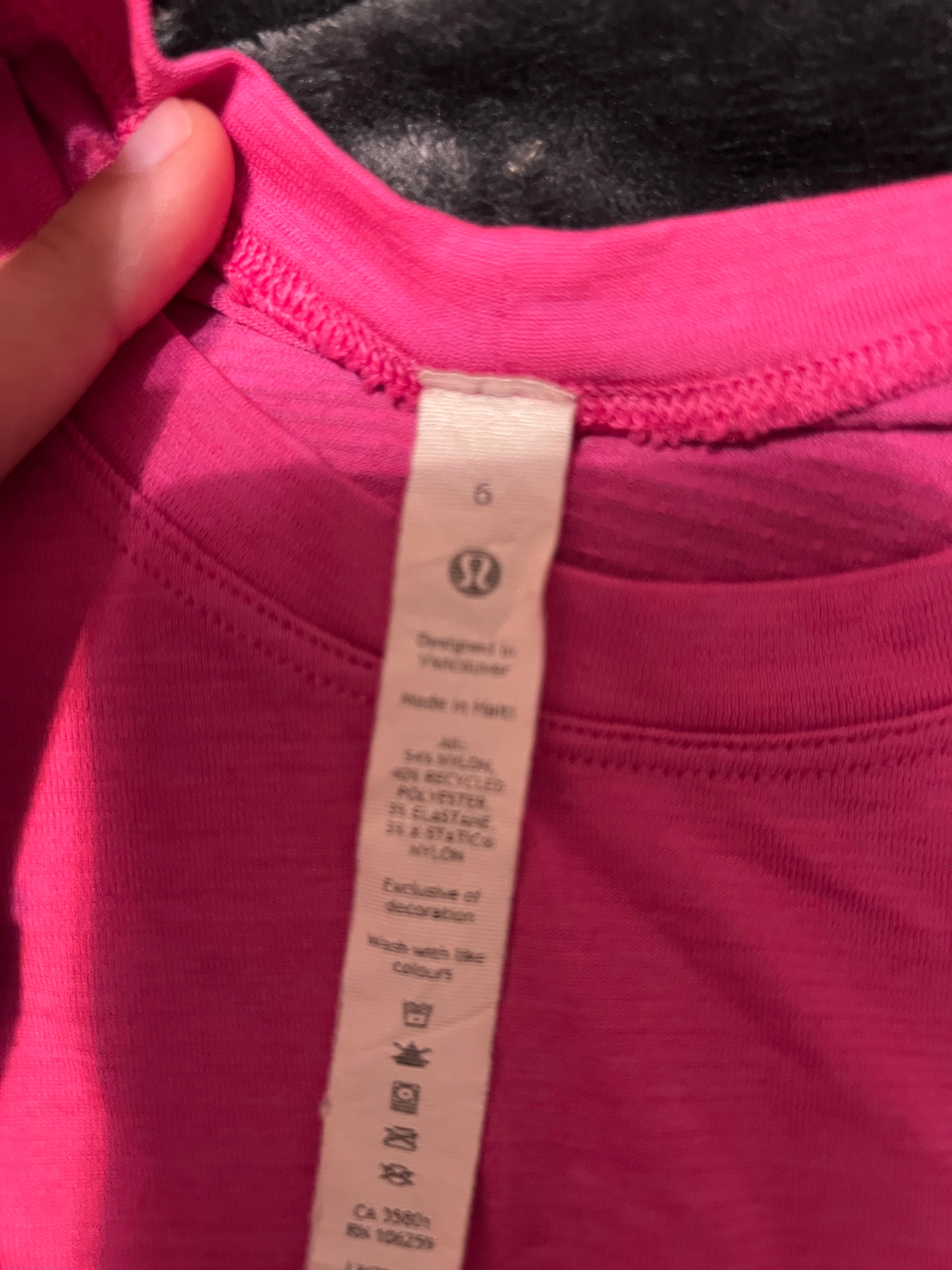 Lululemon Long Sleeve Pink Top - Size 6