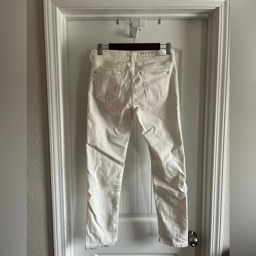 Anthropologie Pilcro and the Letterpress White Slim Boyfriend Jeans - Size 2 / 26