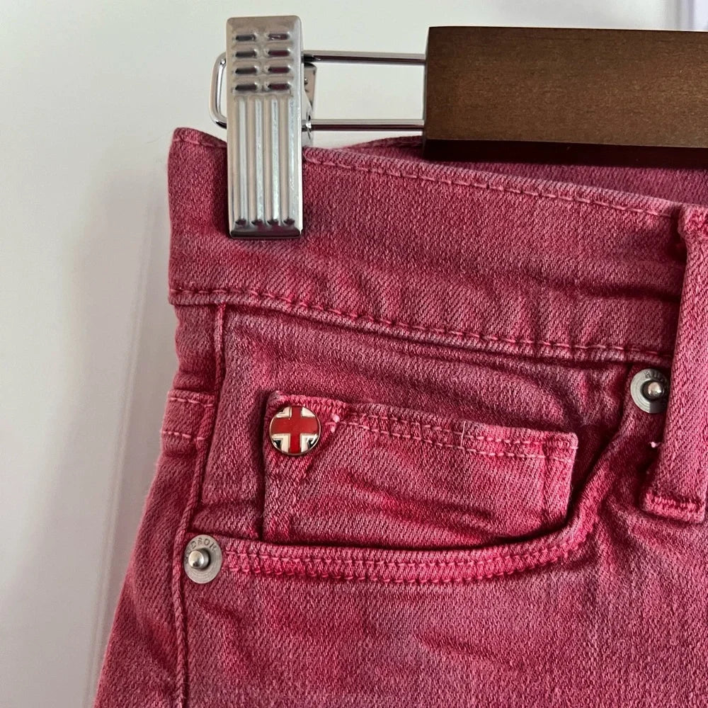 Hudson Women's Red and Burgundy Jeans - Size 2 / 26