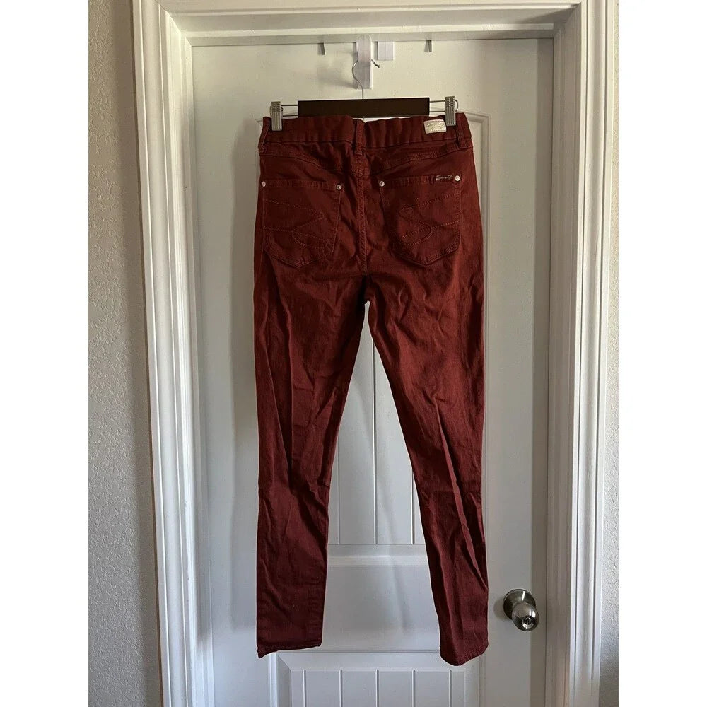 Seven7 Women's Red Skinny Jeans - Size 6 / 28