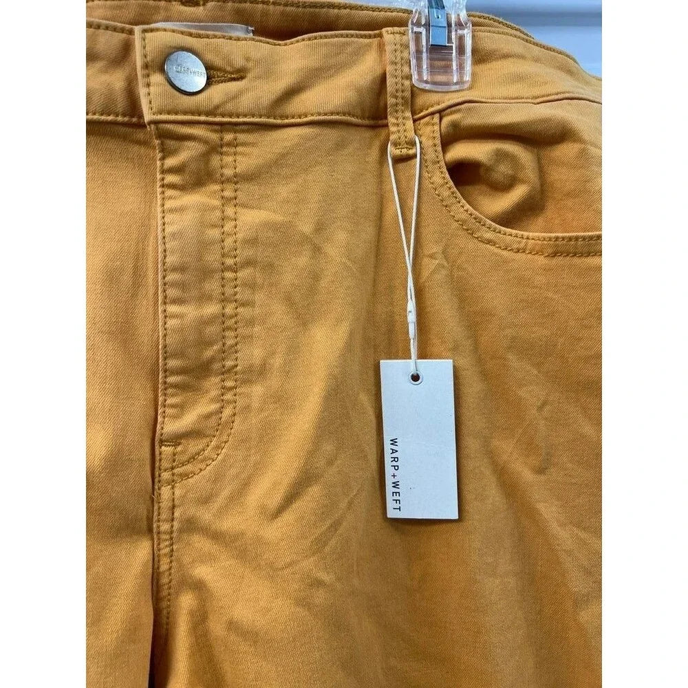 NWT Warp + Weft Mustard Yellow Cropped Pants - Size 24 / 24W