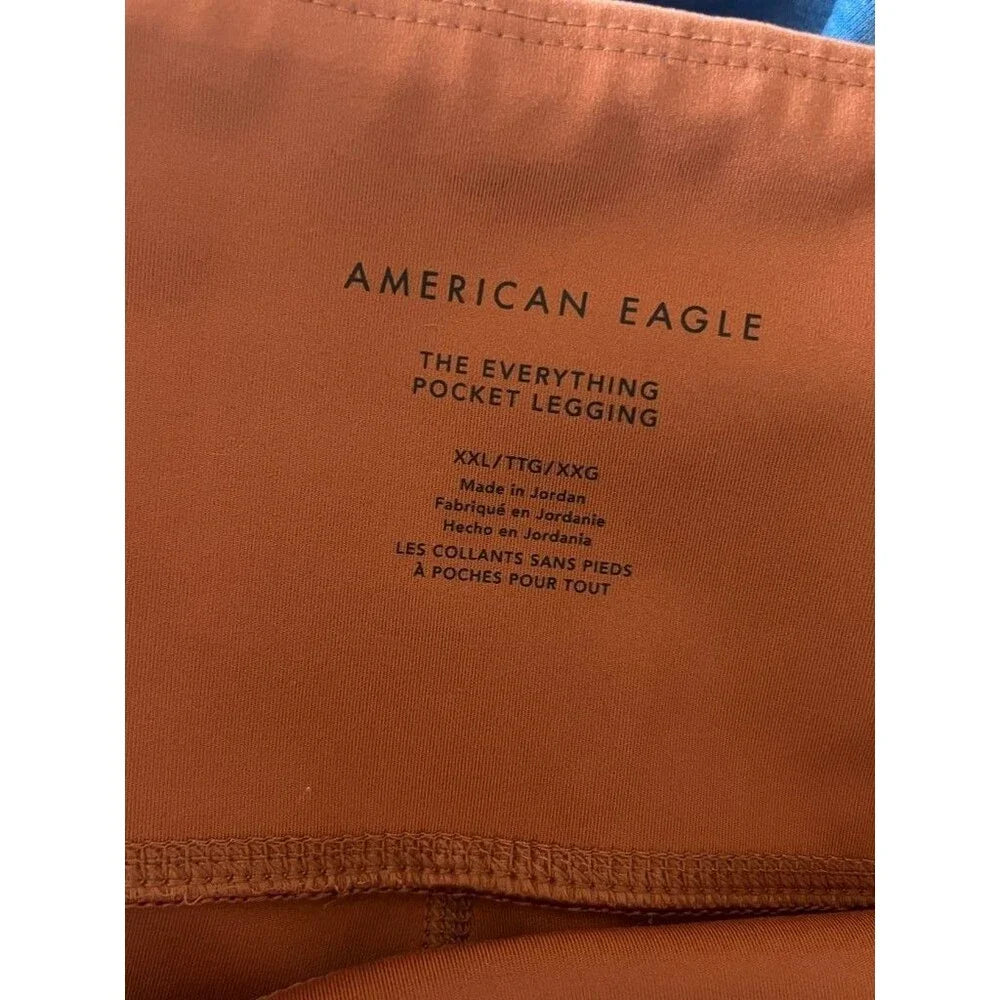 American Eagle The Everything Pocket Legging in Rust - Size XXL