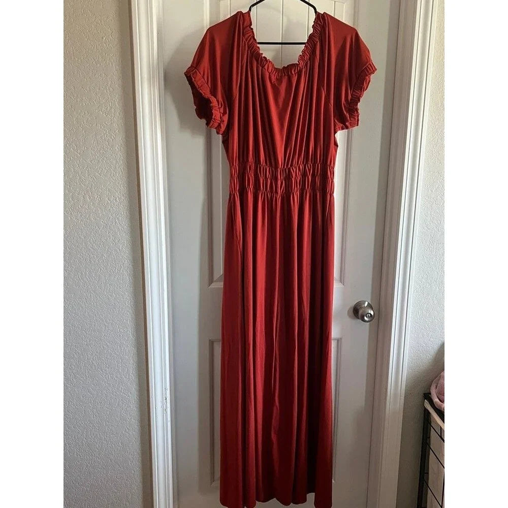 Jessica London Red Maxi Dress - Size 18