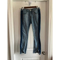 Davi & Dani Two-Tone Frayed Hem Jeans - Size Large / 27 / 4