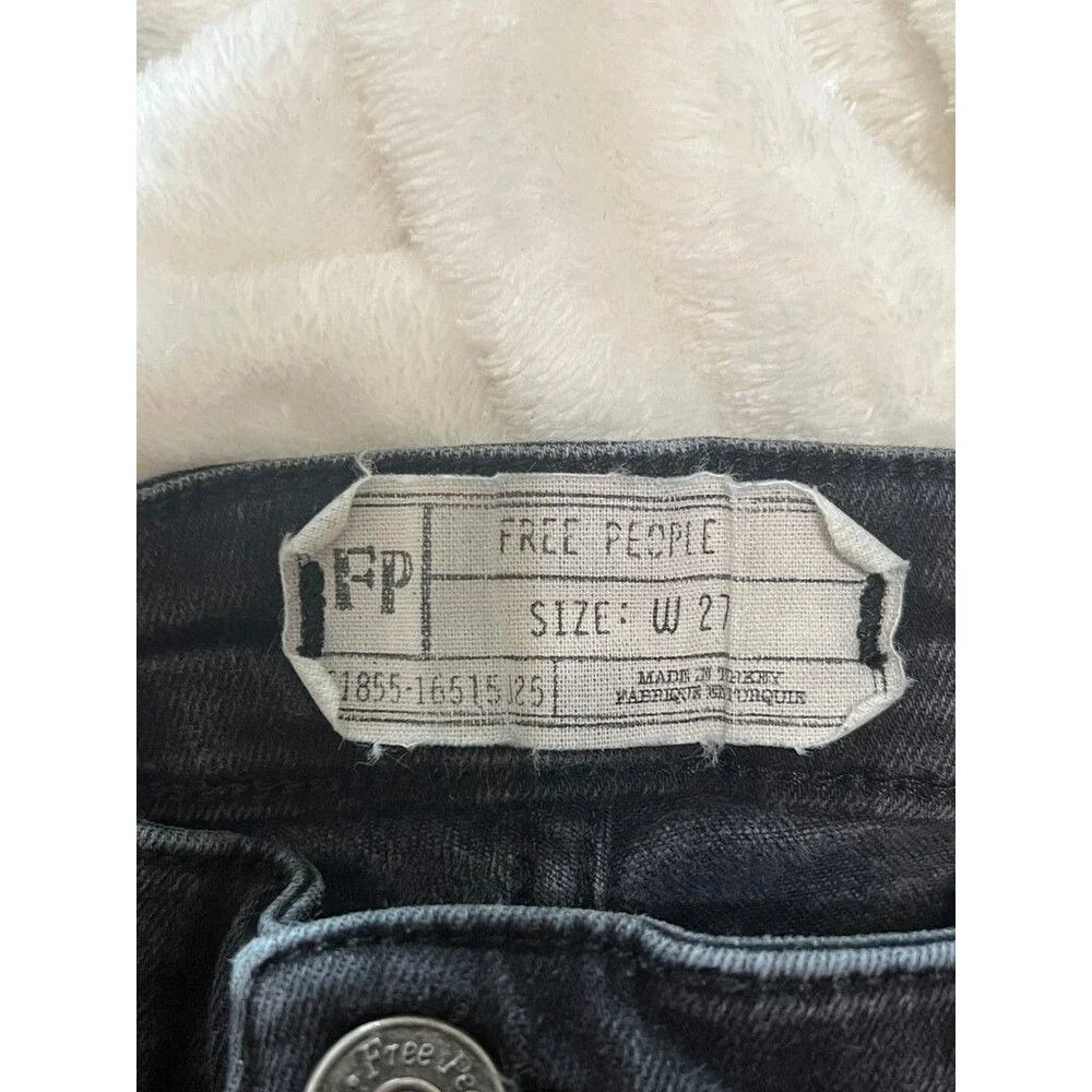 Free People Women's Black Skinny Jeans - Size 4 / 27