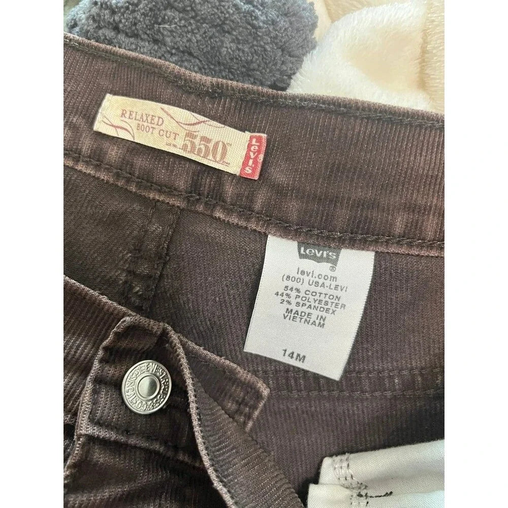 Levi's 550 Relaxed Boot Cut Corduroy Pants - Size 14 / 32