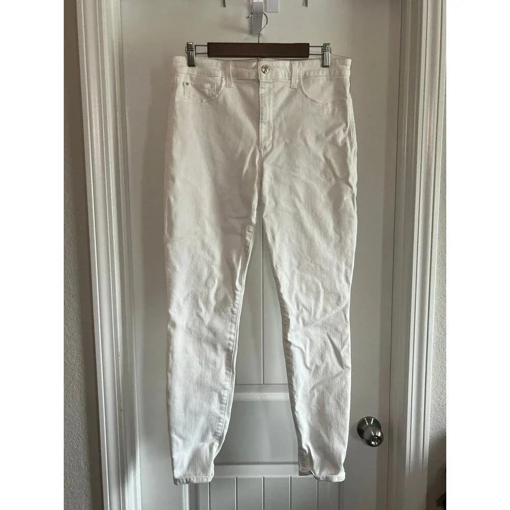 Joe's Jeans High Rise Skinny White Jeans - Size 14 / 32