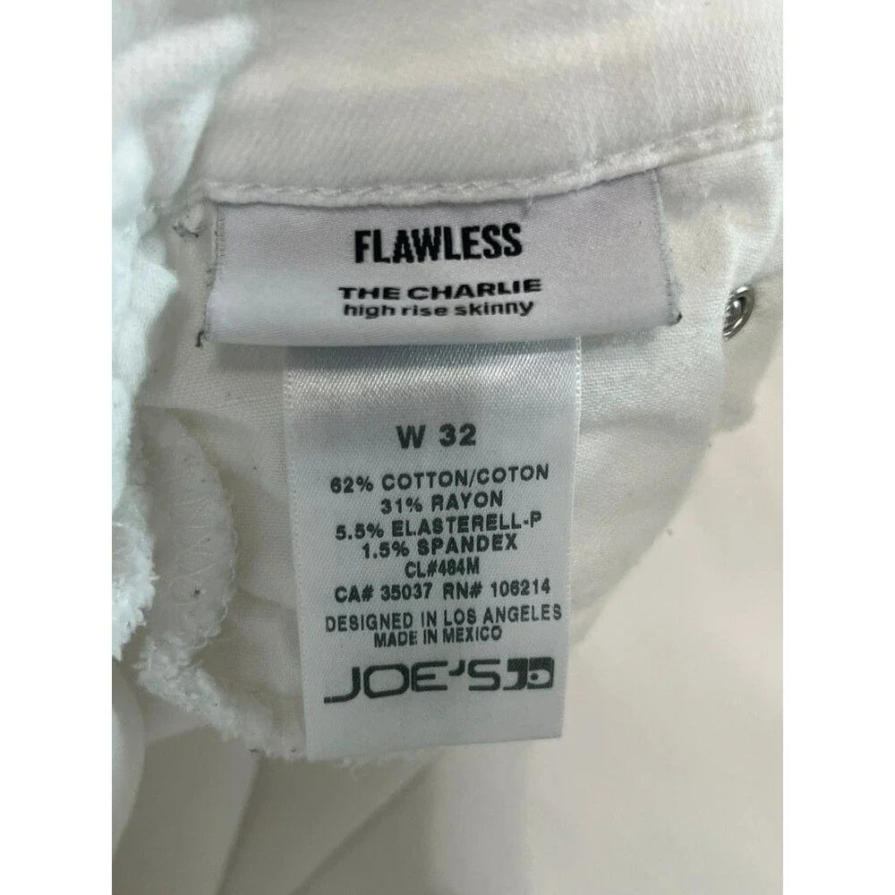 Joe's Jeans High Rise Skinny White Jeans - Size 14 / 32